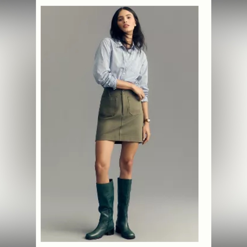 Colette Mini Skirt by Maeve in Moss women’s size large. Worn once NWOT